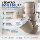 Kit 10 potes Bowl Ultra vedação | Jarra 1,800 ml brinde