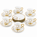 Jogo de Xícaras para Café em Porcelana – Kit com 12 Peças