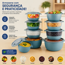 Kit 10 potes Bowl Ultra vedação | Jarra 1,800 ml brinde
