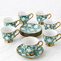Jogo de Xícaras para Café em Porcelana – Kit com 12 Peças