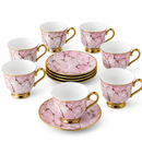 Jogo de Xícaras para Café em Porcelana – Kit com 12 Peças