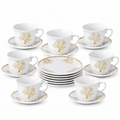 Jogo de Xícaras para Café em Porcelana – Kit com 12 Peças