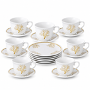 Jogo de Xícaras para Café em Porcelana – Kit com 12 Peças