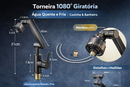 Torneira 1080° Giratória Cozinha e Banheiro – Quente e Frio, Rotativa e Antirrespingos