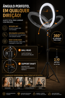 Ring Ligth Profissional 10 polegadas | 2,10 metros - alta iluminação