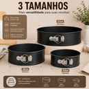 Kit 3 Formas Redondas com Fundo Removível - Antiaderente