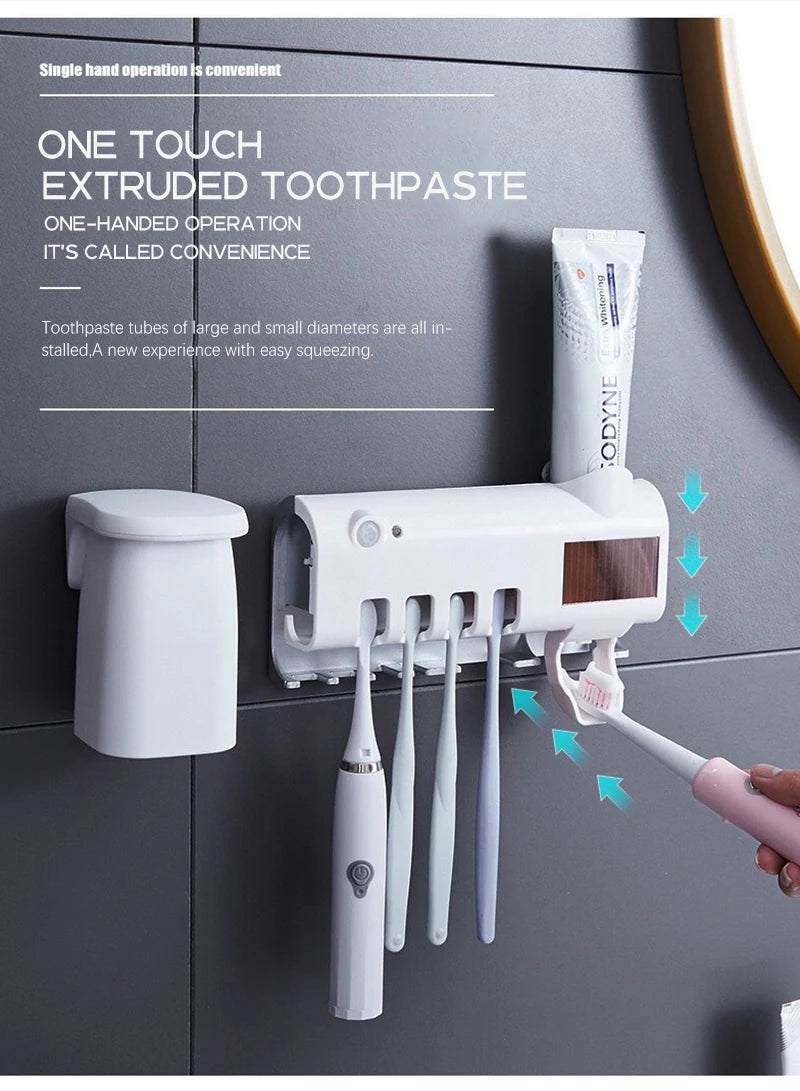 Esterilizador com suporte para escova de dente com luz UV - Recarregavel