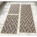 Conjunto de Tapetes Jacquard Antiderrapante 3 Peças – Conforto e Segurança