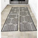 Conjunto de Tapetes Jacquard Antiderrapante 3 Peças – Conforto e Segurança