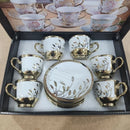 Jogo de Xícaras para Café em Porcelana – Kit com 12 Peças