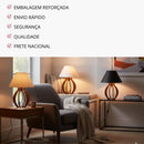 Kit 2 Abajures Elegance Home | Quarto e Sala - com cupula