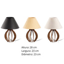 Kit 2 Abajures Elegance Home | Quarto e Sala - com cupula