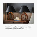 Kit 2 Abajures Elegance Home | Quarto e Sala - com cupula