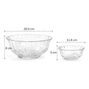 Conjunto Bowl Sobremesa e Saladeira - 7 peças Vidro Dumiat