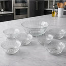 Conjunto Bowl Sobremesa e Saladeira - 7 peças Vidro Dumiat