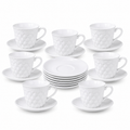 Jogo de Xícaras para Café em Porcelana – Kit com 12 Peças