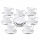 Jogo de Xícaras para Café em Porcelana – Kit com 12 Peças