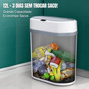 Lixeira Inteligente Antiodor | Sensor de presença 12 Litros